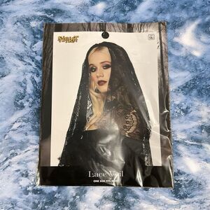 Spirit‎ Halloween Black Lace Veil Costume Accessory Adult Ages 14+